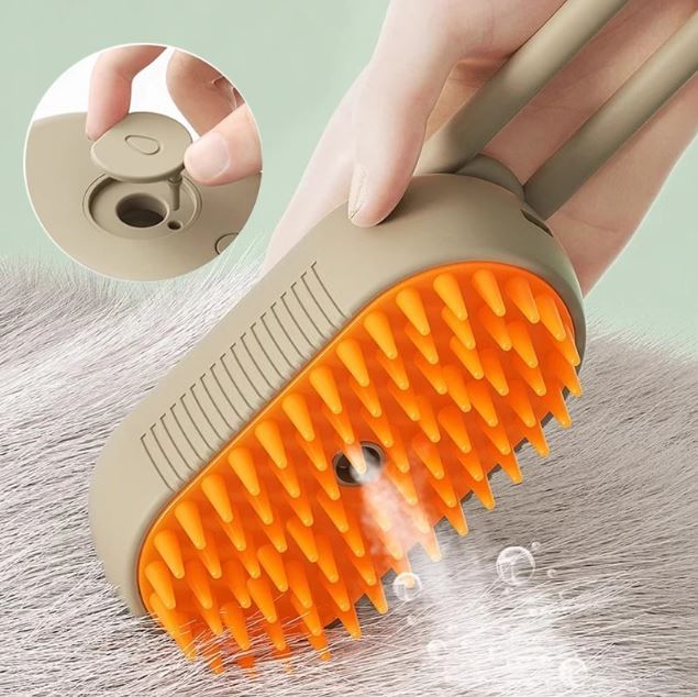 Cepillo de vapor 3 en 1 para gatos